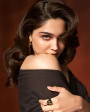 Sophisticated Sharvari Wagh in a Fitted Black Off Shoulder Top Pictures 02