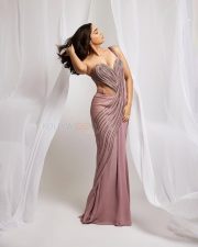 Stunning Sharvari Wagh in a Strapless Heart Shaped Bodice with a Loose Skirt Photos 04