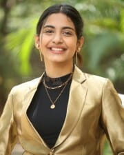 Actress Pragati Srivastava at Manu Charitra Movie Teaser Launch Pictures 01