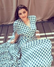 Beautiful Kajal Aggarwal in a Printed Dress Pictures 01