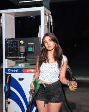 Trendsetting Actress Yukti Thareja in a White Polka Dot Crop Top Photos 03