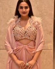 Actress Ayesha Khan at Mukhachitram Movie Pre Release Event Photos 08