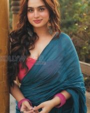 Charming Actress Ayesha Khan in a Teal Cotton Saree Pink Blouse Photos 01 Charming Actress Ayesha Khan in a Teal Cotton Saree Pink Blouse Photos 01