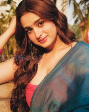 Charming Actress Ayesha Khan in a Teal Cotton Saree Pink Blouse Photos 04 Charming Actress Ayesha Khan in a Teal Cotton Saree Pink Blouse Photos 04