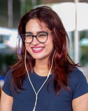 Engaging Actress Ayesha Khan in a Navy Ribbed Tee and Wide Leg Jeans Photos 01 Engaging Actress Ayesha Khan in a Navy Ribbed Tee and Wide Leg Jeans Photos 01