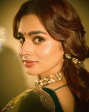 Graceful Actress Ayesha Khan in a Green Embroidered Saree Photos 03 Graceful Actress Ayesha Khan in a Green Embroidered Saree Photos 03