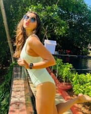 Hot Nikita Dutta in a One Piece Swimming Suit Photos 02