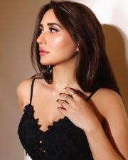 Jewel Thief Actress Nikita Dutta in a Black Lace Maxi Dress with a Corset Style Top and Pleated Maxi Skirt Photos 02 Jewel Thief Actress Nikita Dutta in a Black Lace Maxi Dress with a Corset Style Top and Pleated Maxi Skirt Photos 02