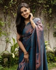 Kollywood ACtress Swathishta Krishnan Saree Photos 01