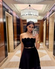 Lust Stories Actress Nikita Dutta in a Black Off Shoulder Maxi Gown Photos 03