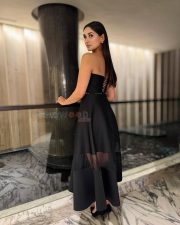 Lust Stories Actress Nikita Dutta in a Black Off Shoulder Maxi Gown Photos 04