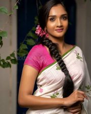 Malayalam Actress Surabhi Santosh Saree Photoshoot Pictures 03