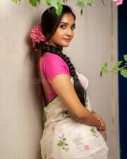 Malayalam Actress Surabhi Santosh Saree Photoshoot Pictures 04