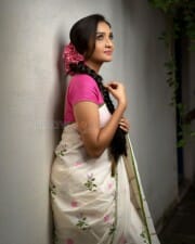 Malayalam Actress Surabhi Santosh Saree Photoshoot Pictures 06