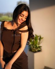 Manoharam Actress Kushitha Kallapu in a Bad Intentions Chocolate Brown Corset Top with a Matching Low Rise Maxi Skirt Photos 01