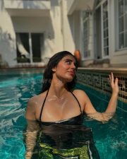 Manoharam Actress Kushitha Kallapu in a Black Swimsuit Pictures 04