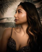 Sexy Nikita Dutta in a Black Bustier Style Top with a Dark Embroidered Saree Photos 03