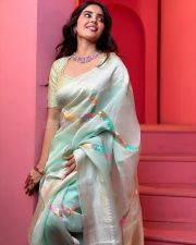 Telugu Actress Kushitha Kallapu in a Silk Saree Photos 06 Telugu Actress Kushitha Kallapu in a Silk Saree Photos 06