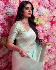Telugu Actress Kushitha Kallapu in a Silk Saree Photos 07 Telugu Actress Kushitha Kallapu in a Silk Saree Photos 07