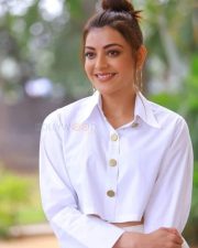 Kajal Aggarwal in a White Top and Pant Picture 01