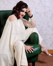 Actress Raveena Tandon in a White Ensemble Photos 02