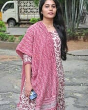 Actress Saranya Pradeep at Ambajipeta Marriage Band Movie Teaser Launch Pictures 09