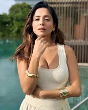 Bold and Sexy Kate Sharma in a Sleeveless Ribbed Tank Top with a Marching Skirt Pictures 03