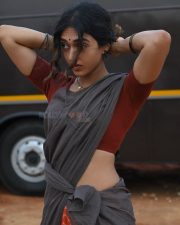 Buddy Actress Gayatri Bhardwaj in a Traditional Gray Saree with a Red Blouse Photos 02 Buddy Actress Gayatri Bhardwaj in a Traditional Gray Saree with a Red Blouse Photos 02
