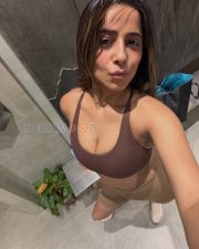 Confident Actress Kate Sharma in a Brown Sports Bra Tan High Waist Biker Shorts White Sneakers Photos 01 Confident Actress Kate Sharma in a Brown Sports Bra Tan High Waist Biker Shorts White Sneakers Photos 01