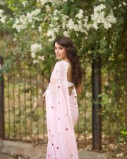 Delightful Actress Anaira Gupta in a Pink Floral Embroidered Saree Photos 03 Delightful Actress Anaira Gupta in a Pink Floral Embroidered Saree Photos 03