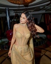 Glamourous Shehnaaz Gill in a Corset Style Dress Pictures 02