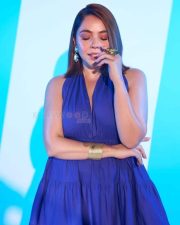 Maanvi Gagroo in a Blue Maxi Dress Photos 03