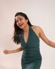 Radiant Payal Radhakrishna Cleavage in a Teal Deep V Halter Ruched Dress Photos 08 Radiant Payal Radhakrishna Cleavage in a Teal Deep V Halter Ruched Dress Photos 08