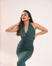 Radiant Payal Radhakrishna Cleavage in a Teal Deep V Halter Ruched Dress Photos 09 Radiant Payal Radhakrishna Cleavage in a Teal Deep V Halter Ruched Dress Photos 09