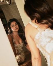 Singh vs Kaur 2 Actress Shehnaaz Gill in a Sleeveless Jasmine Gown in Cream Photos 02