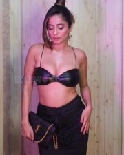 Sultry Kate Sharma Cleavage in a Black Metallic Bandeau Bra Top And Ruched Skirt Photos 04