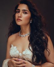 Ace Heroine Rukmini Vasanth in a Strapless Sheer Corset Top with a Matching Lehenga Skirt Pictures 01