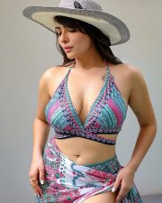 Actress Aanchal Munjal in a Vibrant Multicolored Bikini Photos 01