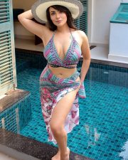 Actress Aanchal Munjal in a Vibrant Multicolored Bikini Photos 02