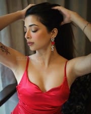 Actress Afreen Alvi in a Red Dress Pictures 03