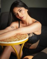 Checkmate Actress Afreen Alvi in a Black Lace and Mesh Lingerie Photos 03