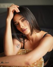 Checkmate Actress Afreen Alvi in a Black Lace and Mesh Lingerie Photos 07