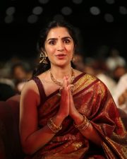 Heroine Rukmini Vasanth at Kantara Chapter 1 Pre Release Event Photos 14