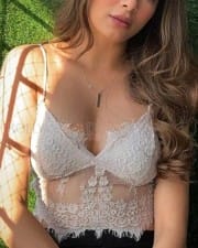 Hot Afreen Alvi in a White Bralette Photos 01