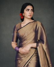 Kantara Chapter 1 Actress Rukmini Vasanth in a Rich Gold and Purple Silk Saree Pictures 04 Kantara Chapter 1 Actress Rukmini Vasanth in a Rich Gold and Purple Silk Saree Pictures 04
