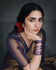 Kantara Chapter 1 Actress Rukmini Vasanth in a Rich Gold and Purple Silk Saree Pictures 08 Kantara Chapter 1 Actress Rukmini Vasanth in a Rich Gold and Purple Silk Saree Pictures 08