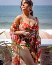 Sizzling Aanchal Munjal in a Floral Bikini Photos 02