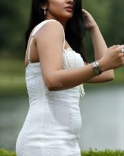 Actress Pragya Nagra in a White Lace Bodycon Dress Photos 04