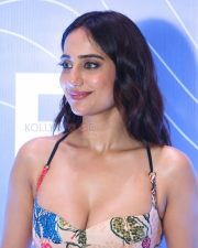 Alluring Kusha Kapila Cleavage in a Floral Printed Bustier Dress Photos 04