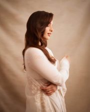 Attractive Triptii Dimri in an Ivory Floor Length Anarkali Gown with a Fitted Bodice Pictures 01